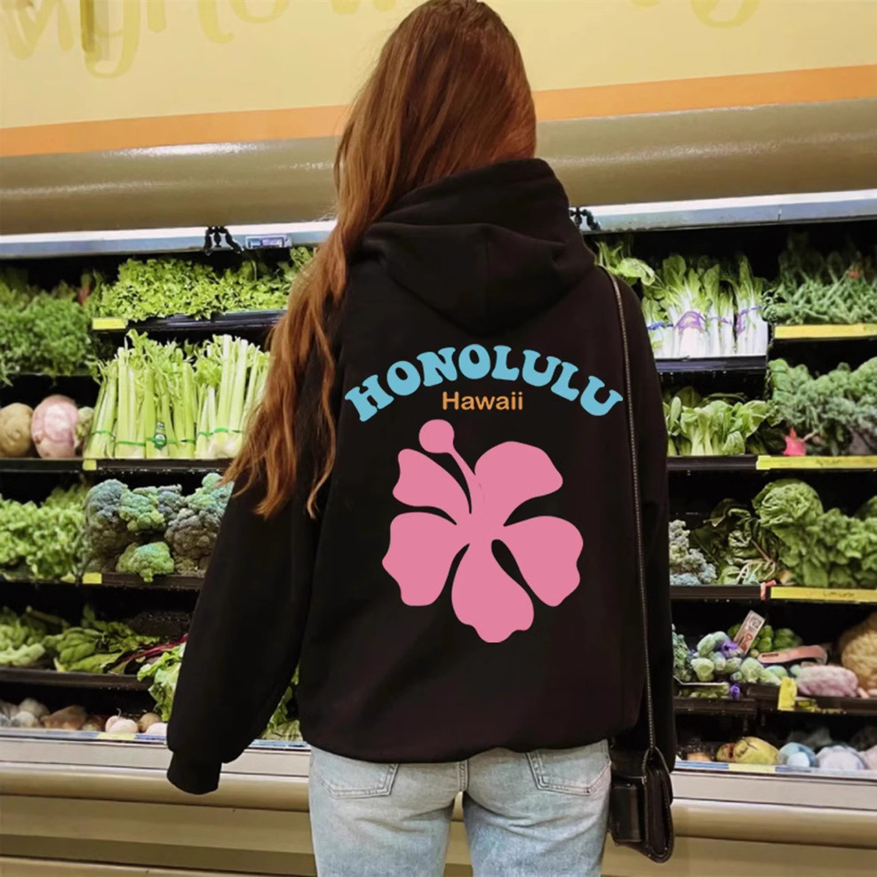 Falling Shoulder Sleeve Hoodie, Women's Fashionable Street Style Clothes, Versatile New Creative Pullover