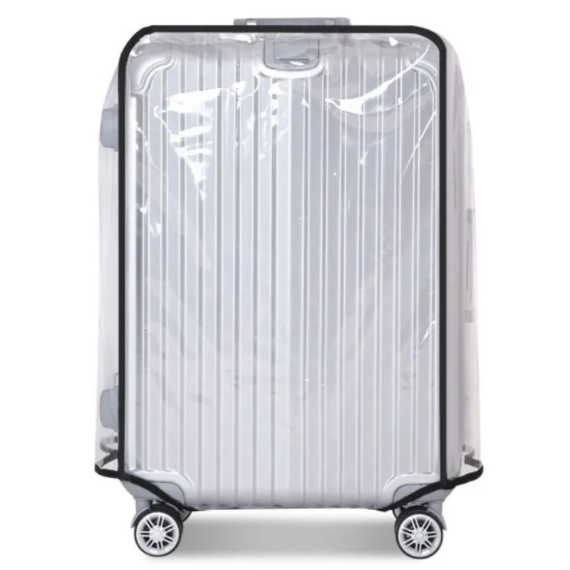Luggage Cover Transparent PVC Luggage Covers Waterproof Trolley Suitcase Dust Cover Dustproof Travel Organizer Accessories 250103ww