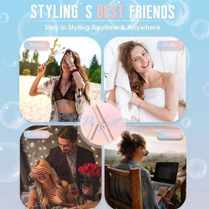 NOVUS 25MM Portable Travel Electric Mini Curler Curg Iron Fast Heating Tourmae Ceramic Wavy Tong Hair Styg Tool