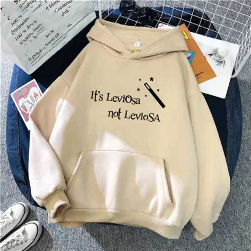 Women Hipster Streetwear Sweatshirts Its Leviosa Magic Hoodie Fashion Funny Sportswear Loose Oversize Clothing Soft Tops Female 250106