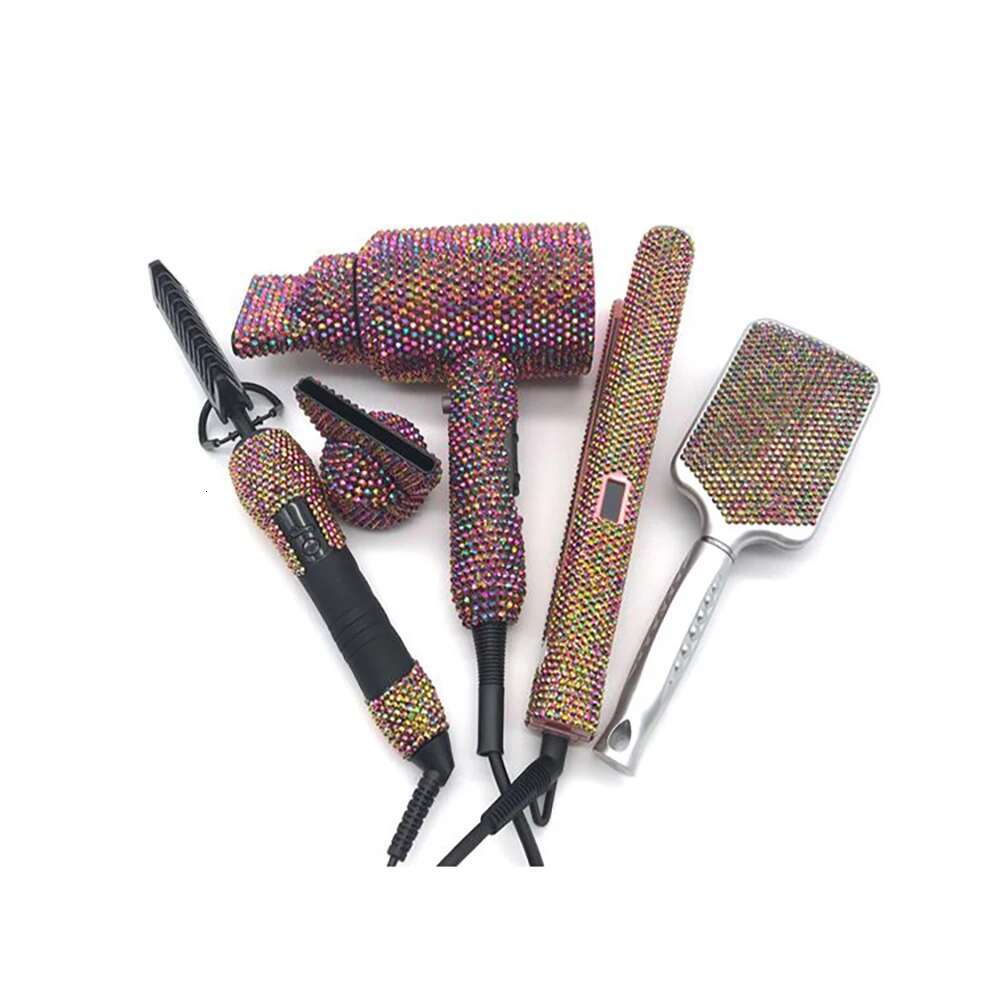 Styg Appliances 4 Piece Stylist Heating Plate Hair Straightener Hot Comb Blow Dryer Kit with Bg Rhies