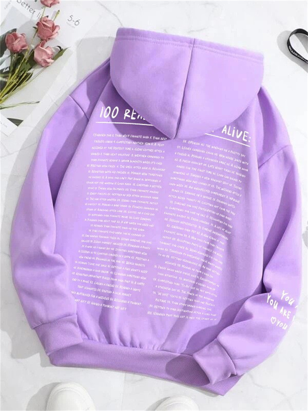 2025 New Model Free Shipping Women's Velvet With Letter Kangaroo Pocket Drawstring Printed Hoodie