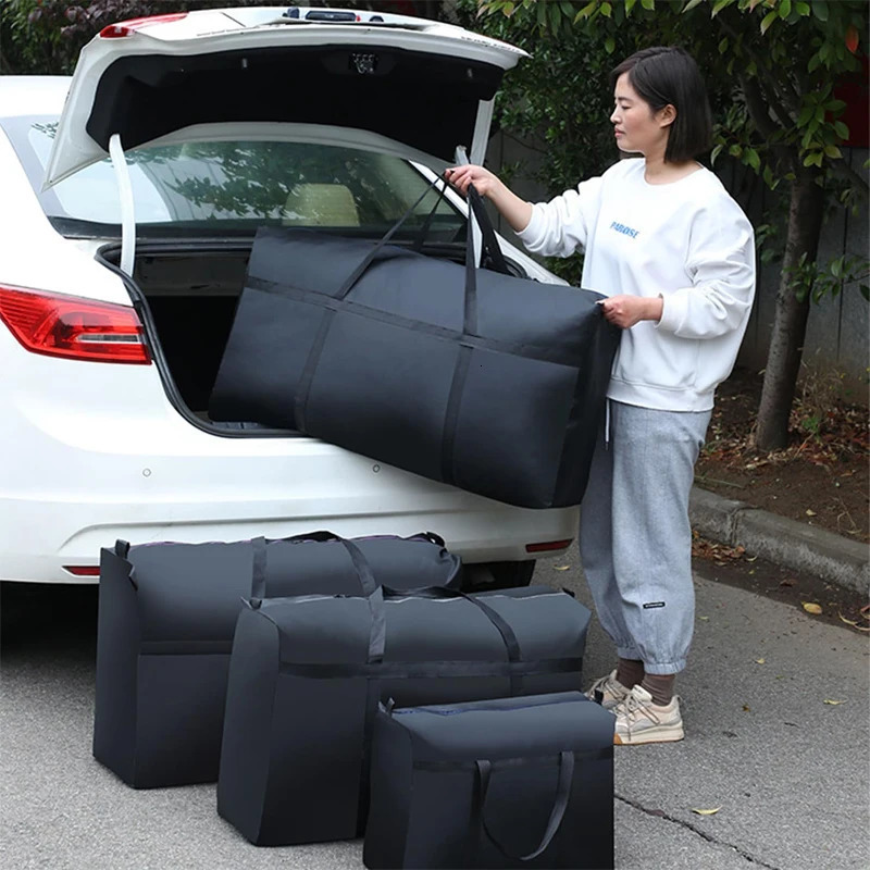 Large Waterproof Moving Luggage Bags Laundry Shopping Bag foldable luggage travel bag Capacity Quilt Organizer y241226