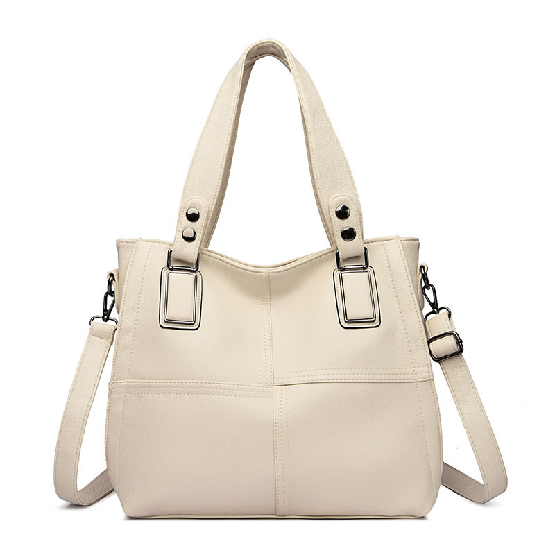 Chic Korean Style Large Tote with Multiple Carry Options Elegant Women's Handbag & Shoulder Bag Combo