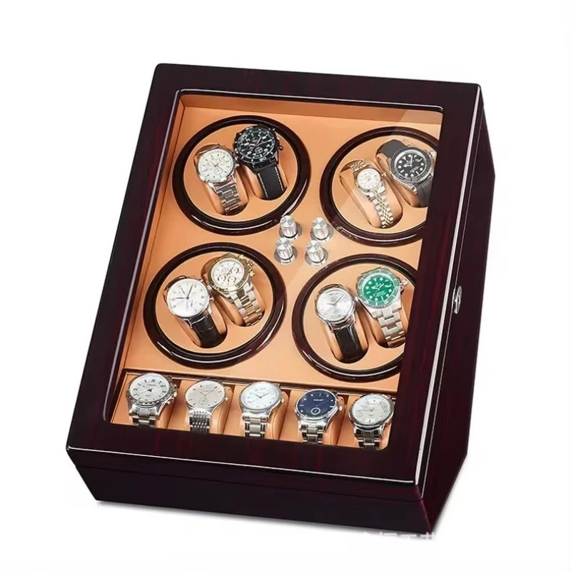 85 fully rewinding automatic mechanical watch winding box rotating watch winding cabinet clock box organizer display storage box 250102