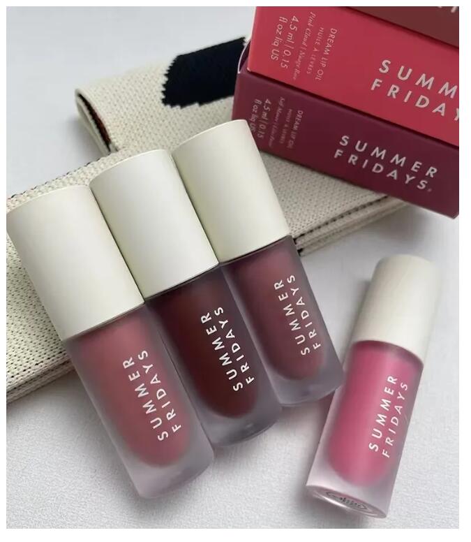 Dream Lip Oil 4 Colors Lipgloss Liquid Lipstick Moisturize Smooth Makeup Lips Glaze Butter LipBalm Pink Cloud Soft Mauve 4.5g LipCare Cosmetics