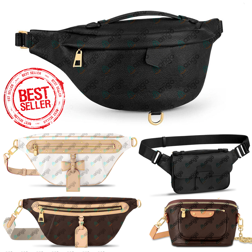 White bum bag waist bags fanny pack black Embossing Flower purse designers bag Leather Luxury Fashion shoulder bag Serial Number Date Code Dust Bag