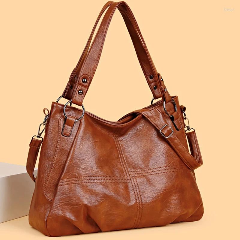 hot Leather Shoulder Bag for Women - Large Capacity, Soft, Stylish & Everyday Use
