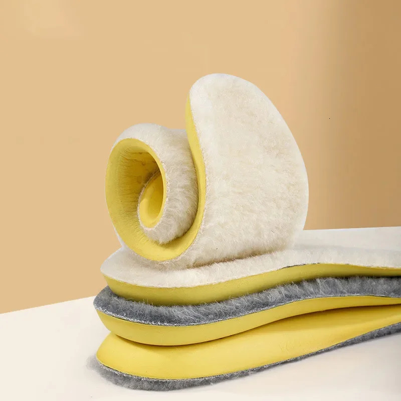 1 Pair Cashmere Self Heated Thermal Sports Insoles Men/Women Winter Keep Warm Plush Arch Support Soft Feet Anti-odor Shoes Pads 250106