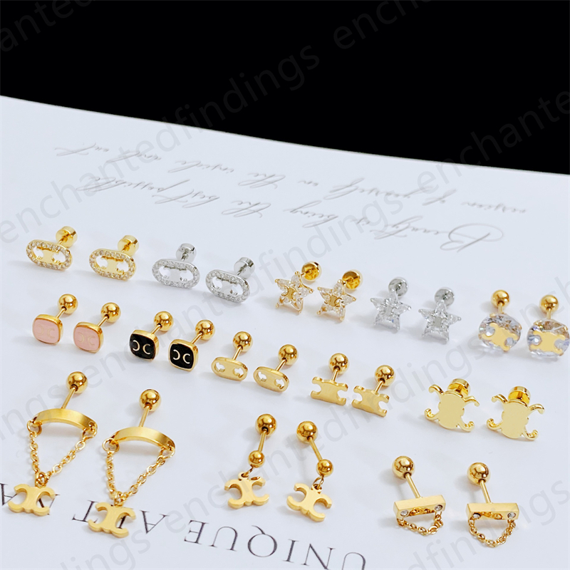designer earrings for woman earrings designer for women brass letter stud earrings wedding party designer jewelry gift earrings