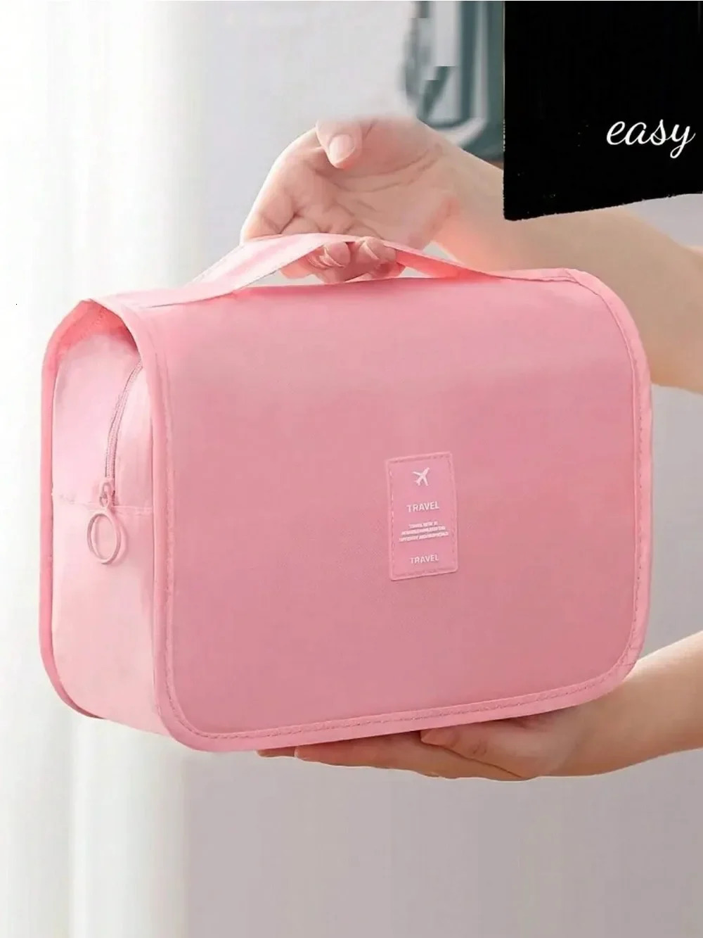 1pc Travel Toiletry Bag Portable Cosmetic Wall Hanging Makeup Storage For Shower Room Accessories 241226
