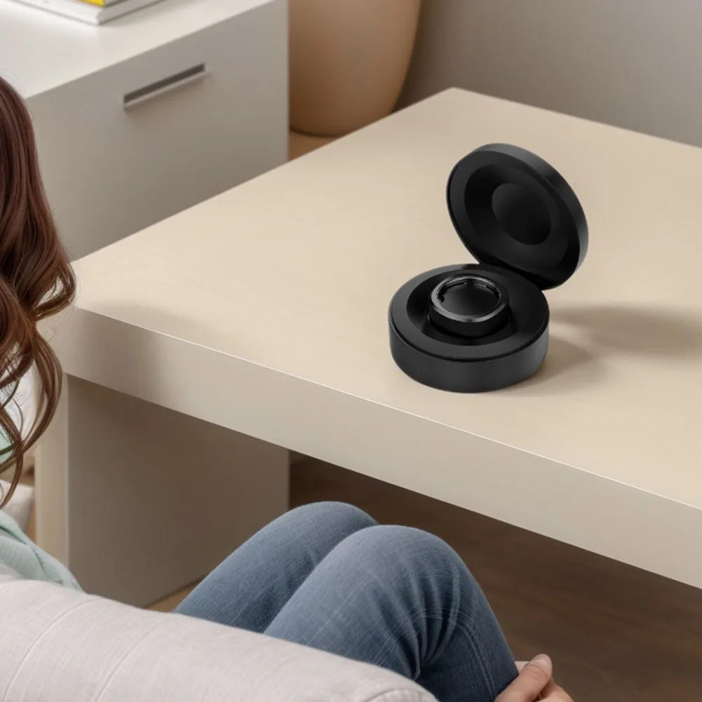 590mAh Smart Ring Charging Compartment with Charging Cable Replacement Charger Case Charging Box for RingConn Smart Ring 250106