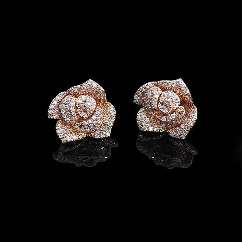 SUYU Trendy Womens s Light Rose Blossom Fashion Jewelry Daily Leisure Accessories Festival Gifts 250102