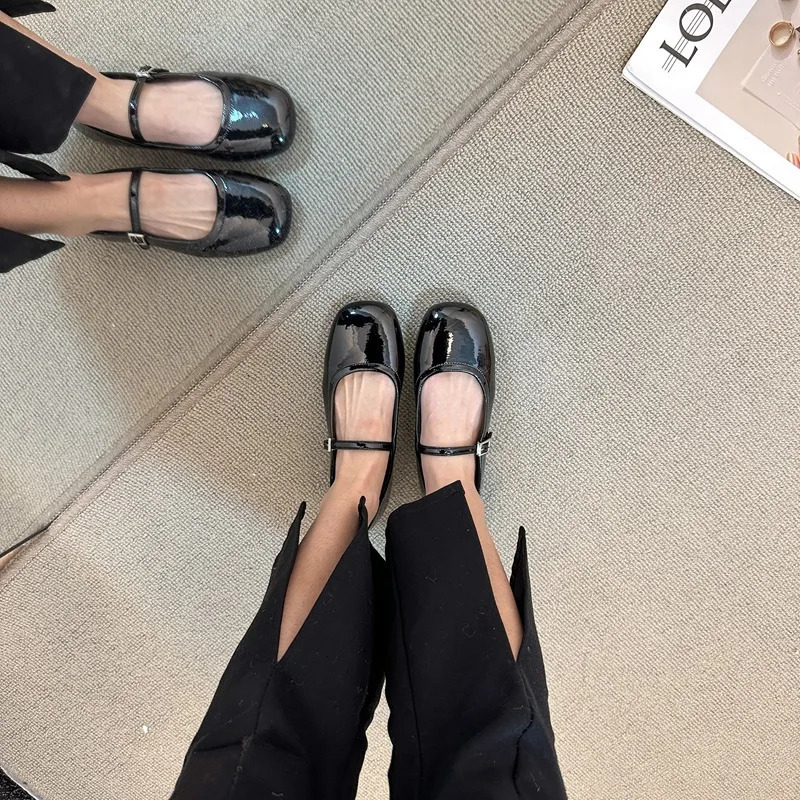 er Red Women Mary Jane Ballet Flats Fashion Ladies Casual Soft Sole Flats Spring Womens Comfort Shallow Ballerina Shoes 250106