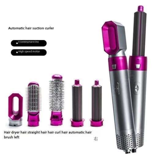 Five in One Hot Air Automatic Curg Iron, Dual Purpose Styg Comb, Electric Dryer, Hair Dryer Comb