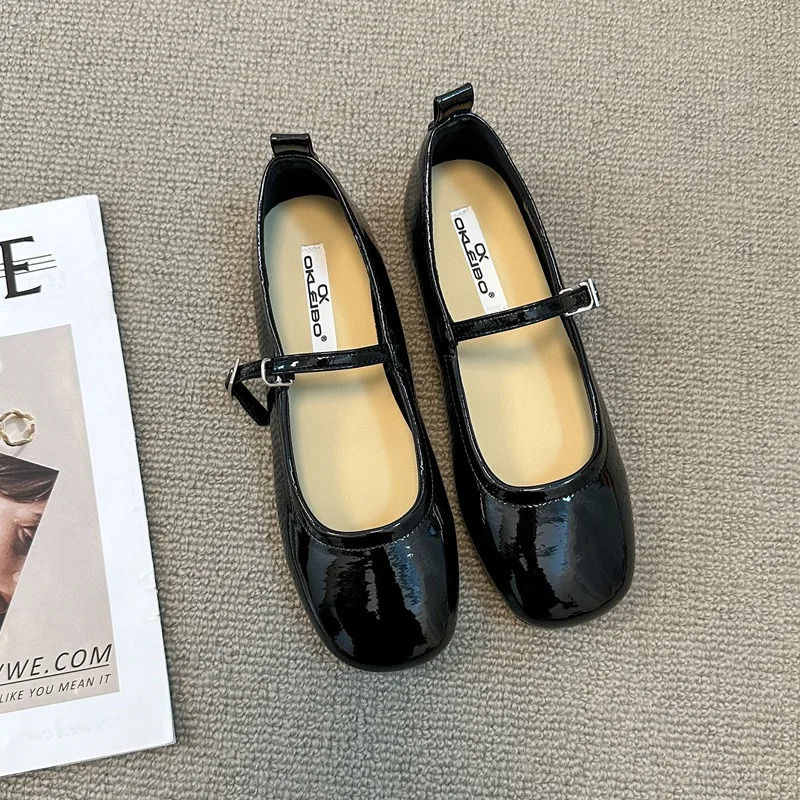 er Red Women Mary Jane Ballet Flats Fashion Ladies Casual Soft Sole Flats Spring Womens Comfort Shallow Ballerina Shoes 250106