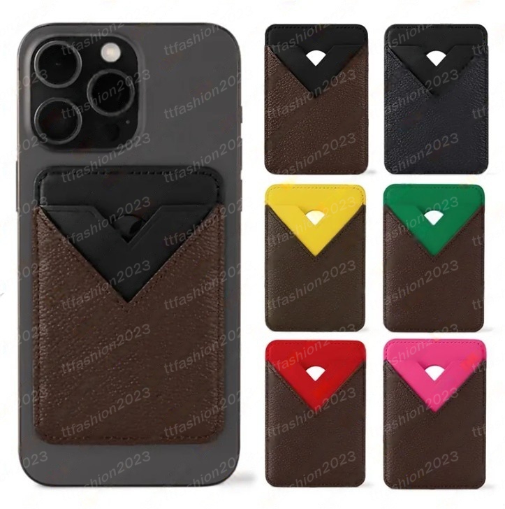 Unisex Fashion Casual Designer Luxury Porte Cartes Magnet Phone Card Holder Wallet Coin Purse Key Pouch TOP Quality Business Genuine Leather Card Holder