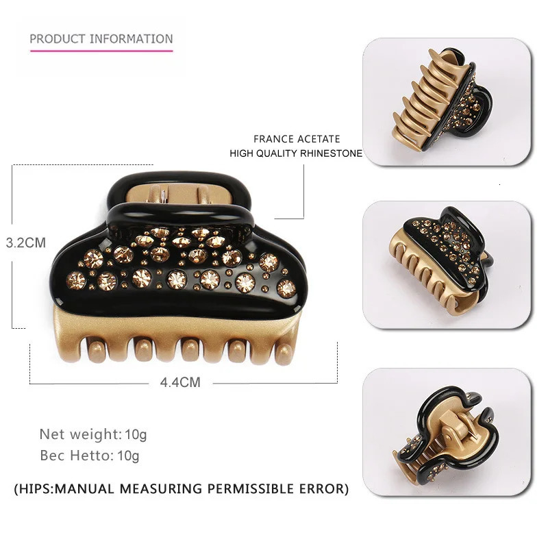 A Paris French Hair Claw Clip for Women Girls Fine Acetate Hair Accessory Ornament Jewelry for Office Career 250106