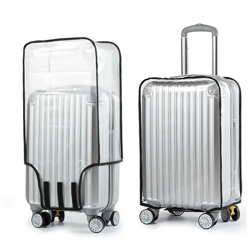 Luggage Cover Transparent PVC Luggage Covers Waterproof Trolley Suitcase Dust Cover Dustproof Travel Organizer Accessories 250103