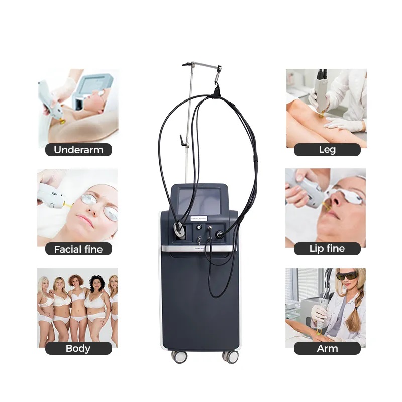 Effective Alexandrite Laser hair removal 755nm 1064nm Long Pulse Nd Yag Hair Removal Skin Rejuvenation Veins Vascular pigment removal machine 1 year w