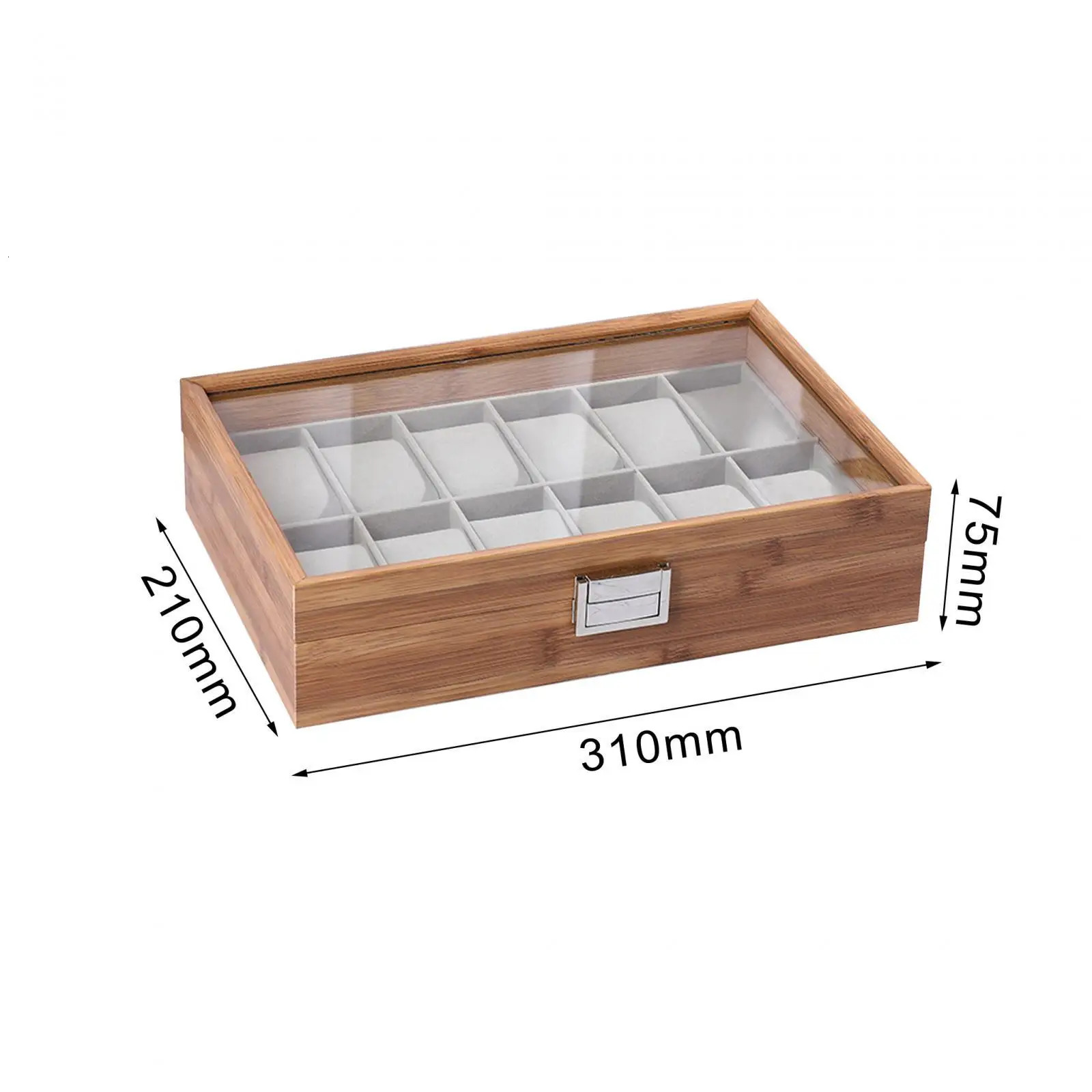 Wooden watch box display organizer with detachable pillow multifunctional portable watch storage box suitable for women 250102
