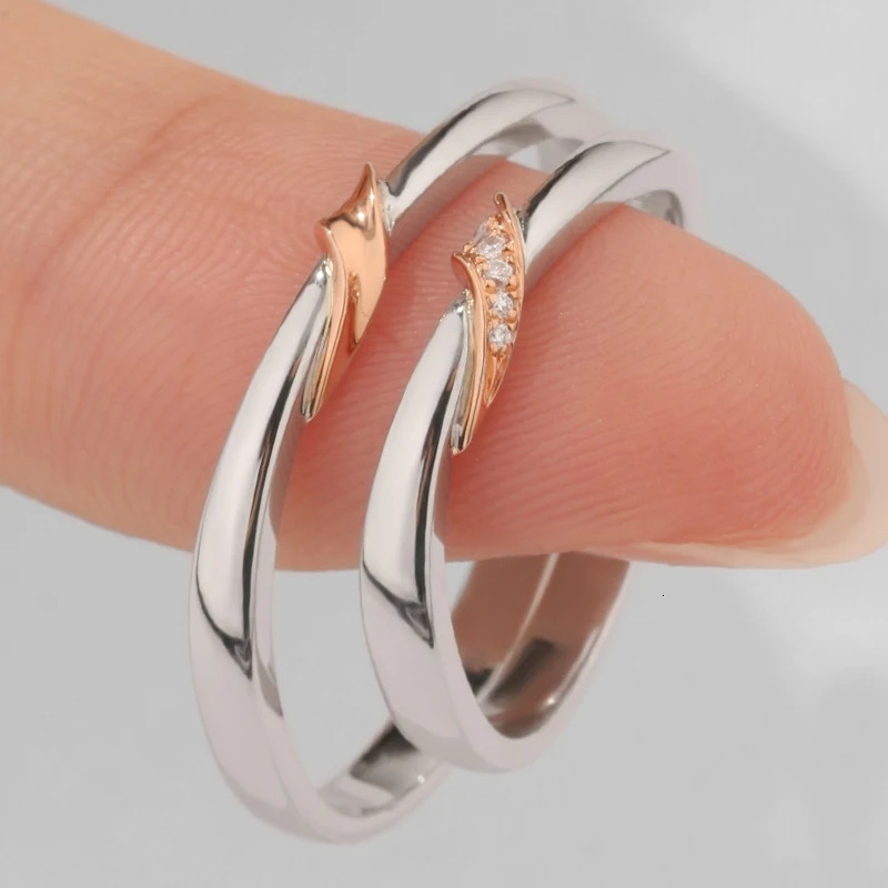Pure 18K/14K/10K Gold PT950 Platinum Diamond Couple Rings ious Wedding/Engagement Gift 250103