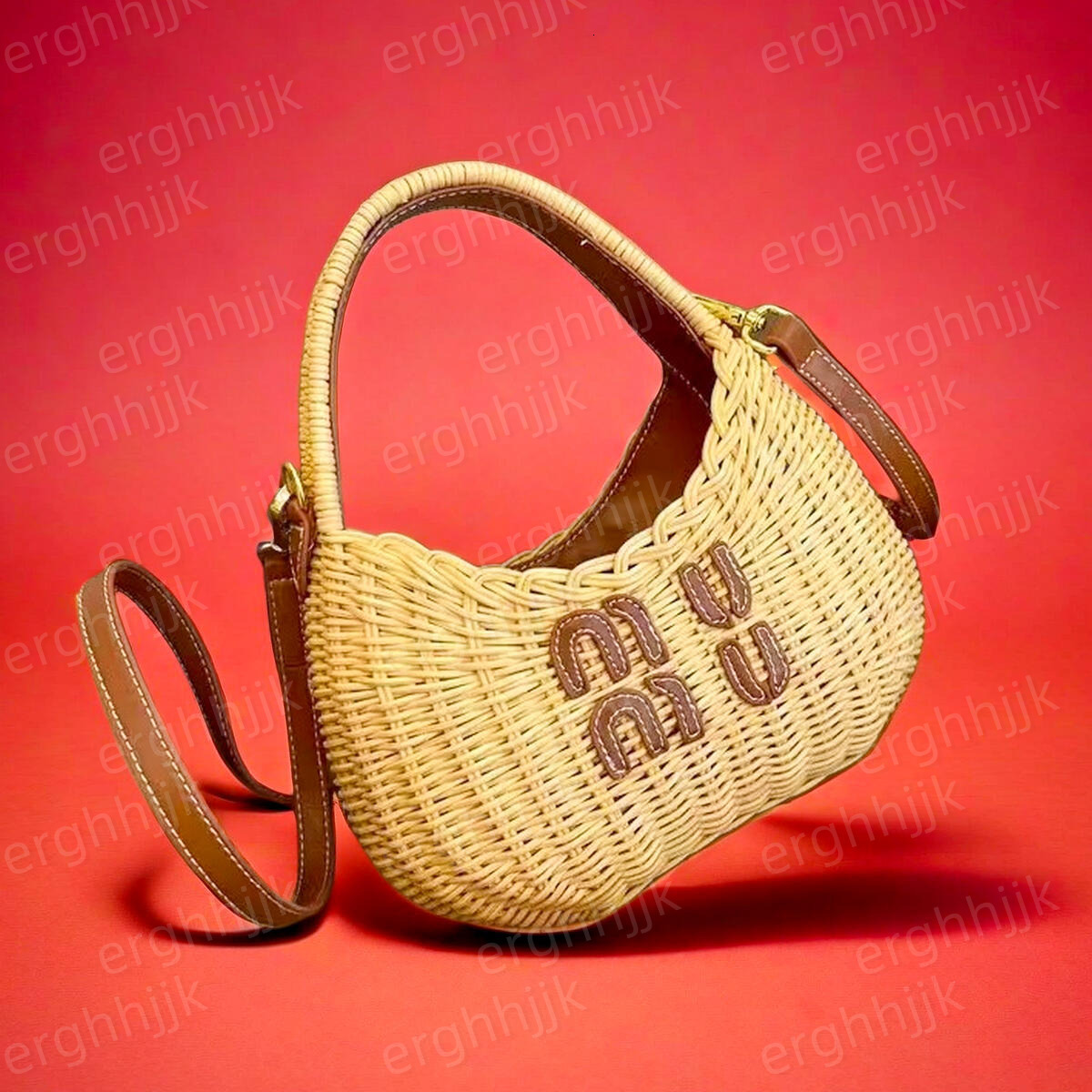Raffias Designer Bag Womens Rattan Basket Mini Tote Bag Mirror Quality Luxury handbag Wicker Weave Clutch Shoulder Bag mens Crossbody Summer Travel Straw Beach Bags