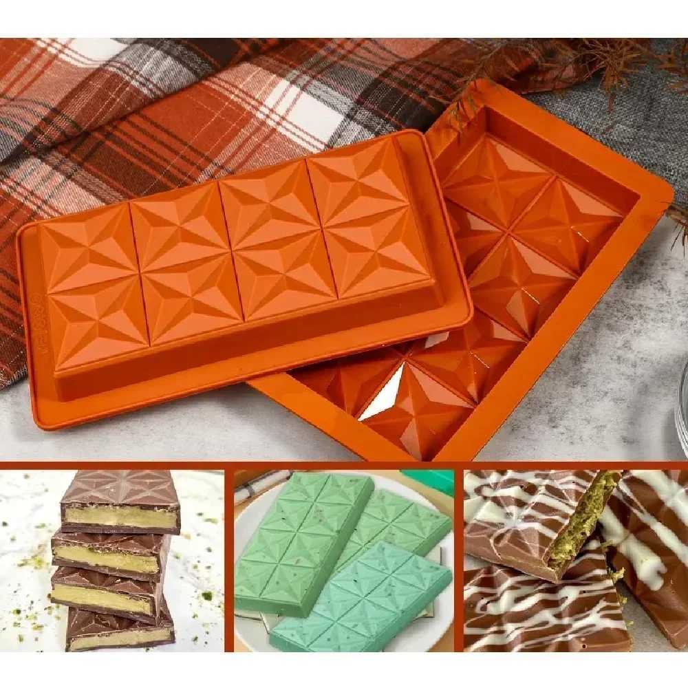 1 set of deep chocolate bar molds with 10 bags thick Dubai chocolate molds used for filling bars pistachios chocolate M250106