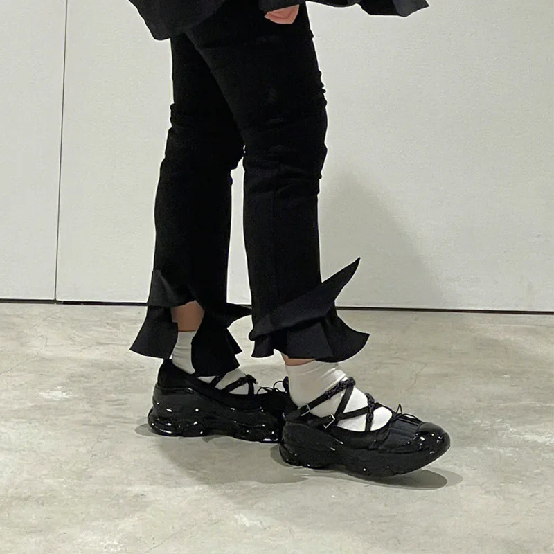 String Bead Butterfly-Knot Breathable Women Sneakers Lace-Up Thick Bottom Hand-made Ladies Shoes Casual Fashion Tenis De Mujer 250106