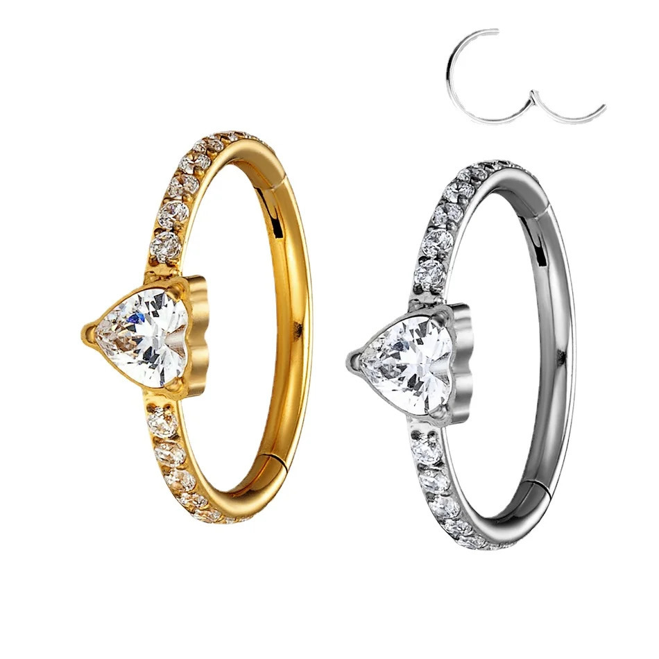 16G Rings Ear Cartilage Helix Tragus Daith Piercing Accessories Septum Jewelry Clear CZ Zircon Nose Hoop Hypoallergenic 250103