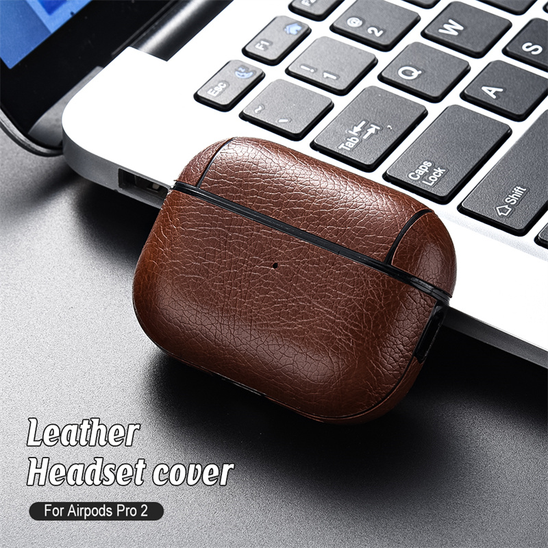 For Airpods Pro 2 Case Leather Business Wireless Headphone Cover For Apple Airpods 3 Pro USB C 2nd 3rd Generation Earphone Shell