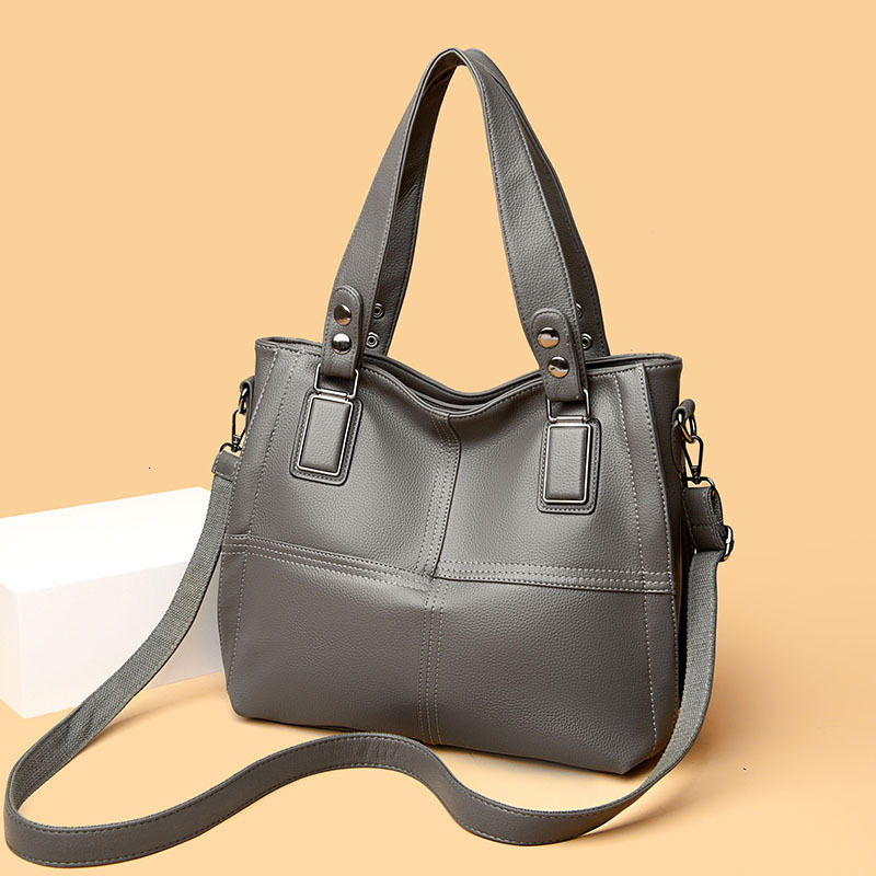 Chic Korean Style Large Tote with Multiple Carry Options Elegant Women's Handbag & Shoulder Bag Combo