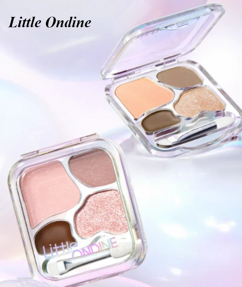 Little Ondine 4Color Eyeshadow Palette Blush Eyeliner Eyeshadow Highlight Contour Palette Eyes Makeup Beauty 250106