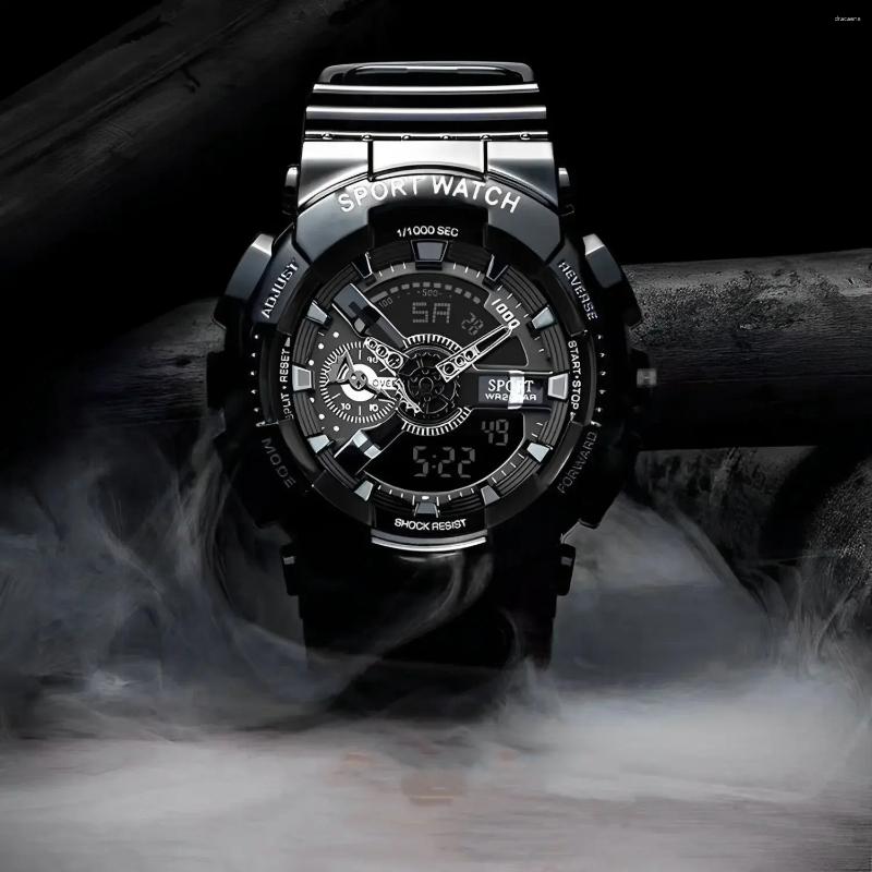 Wristwatches Youth Sport Digital Watch Men Shockproof Waterproof Dual LED Alarm Clock Mens Watches Cool