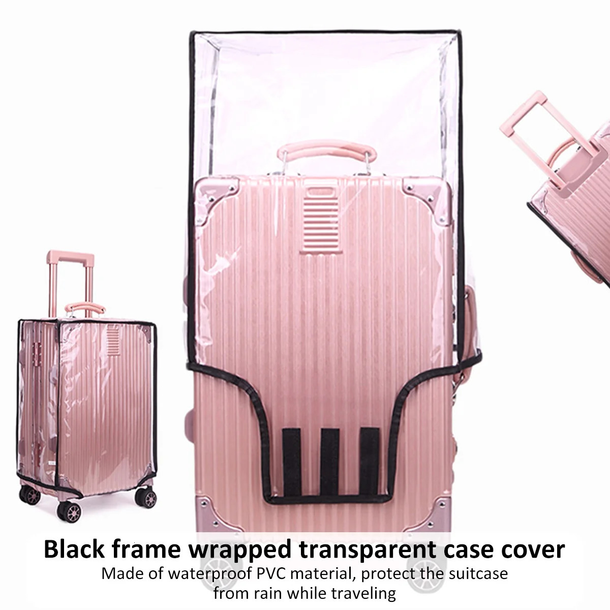 22/24/28in Luggage Cover Clear Dustproof Protector Cover Travel Suitcase Protector Cover Waterproof Trolley Case Suitcase Cover 250103