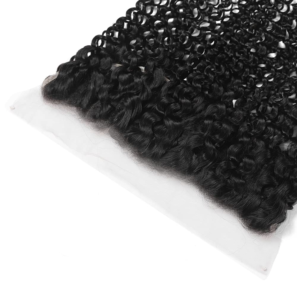 Free shipping Brazilian Jerry Curl 13x4 To Ear Pre Plucked Lace Frontal Closure With Baby Remy Human Hair Free Part