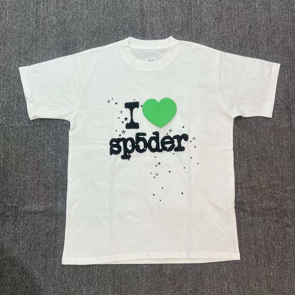 New Hip Hop Brand 555555 Foam Letter Love Round Neck Short Sleeve T-shirt for Men and Women