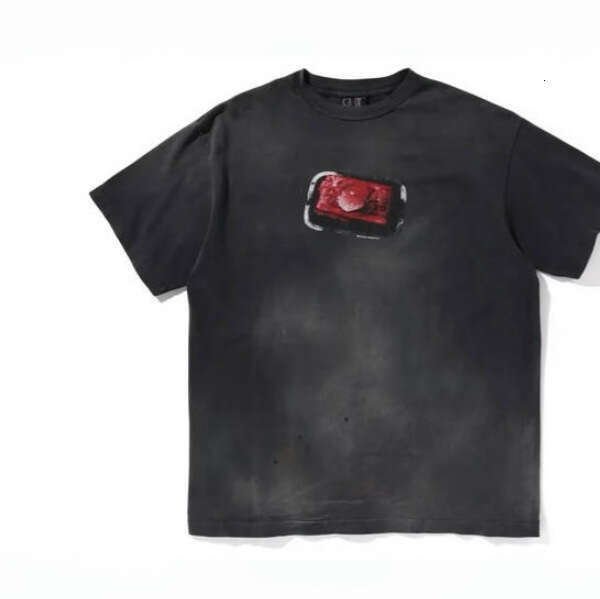 24fw trendy brand new high street short sleeved T-shirt washed and worn loose top half sleeve unisex