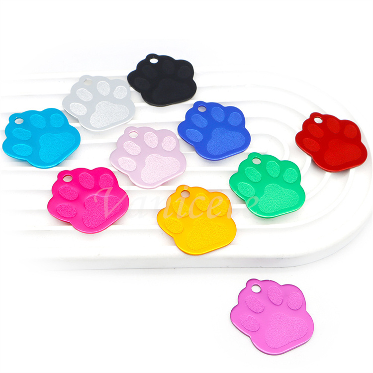 300pcs/lot fashion Aluminum Alloy blank dog tag cat ID card Anodized surface laser engravable pet Identity Tags 41-49 ZC480
