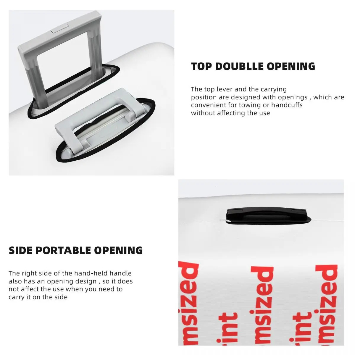 Customized image Print Suitcase Cover Any Color Cruise Trip Protection Vacation Useful Luggage Supplies 250103