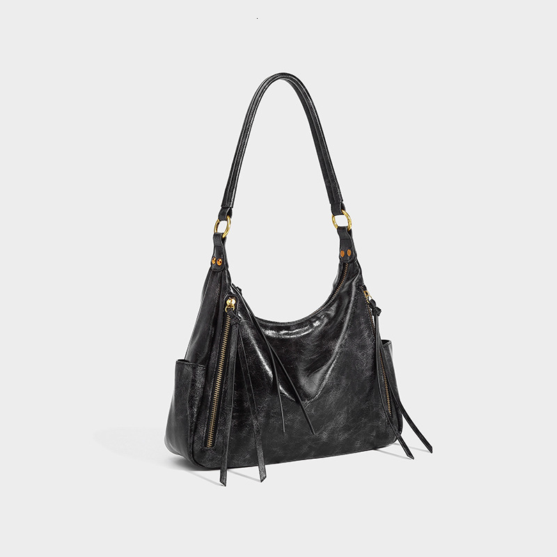 Summer new large capacity tote casual simple shoulder bag, women's trendy fashion classic armpit bag