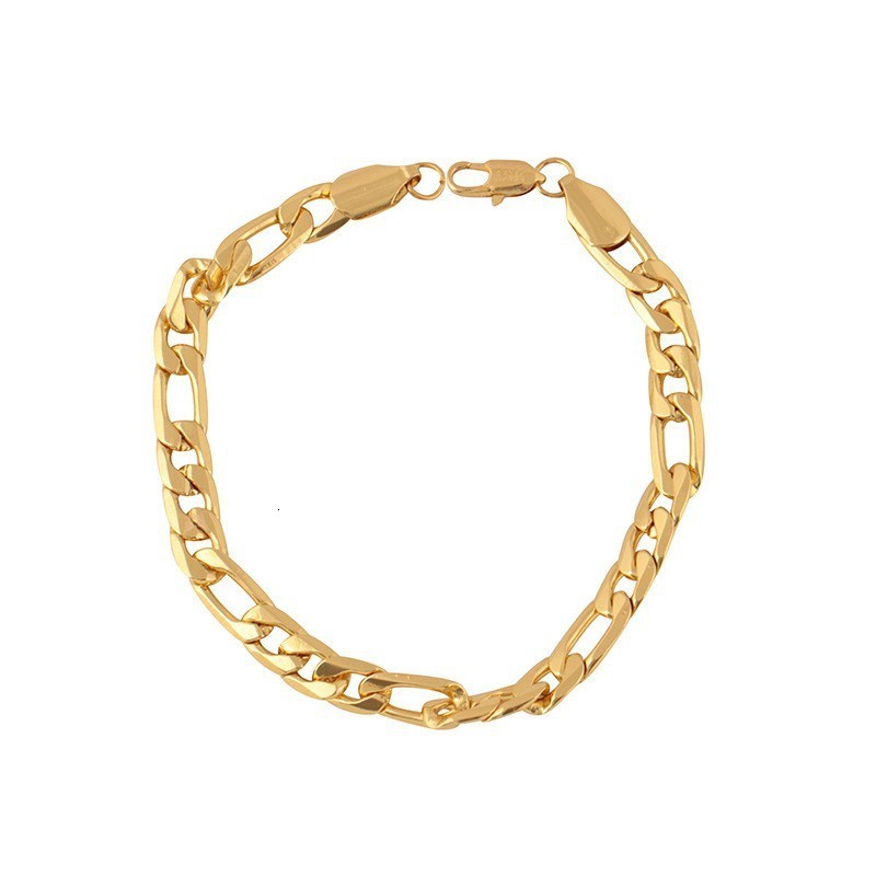 Jewelry silver plated NK bracelet mens side body plated 18K gold bracelet jewelry 230919