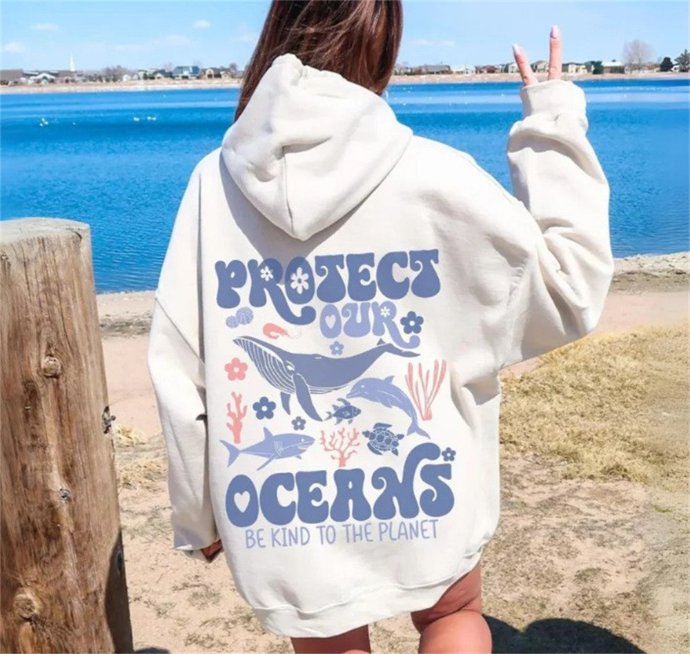 New Model With Free Shipping Ocean Series Men's Women's Hoodies Fashionable Autumn And Winter Letter Print Versatile Casual Hoodie