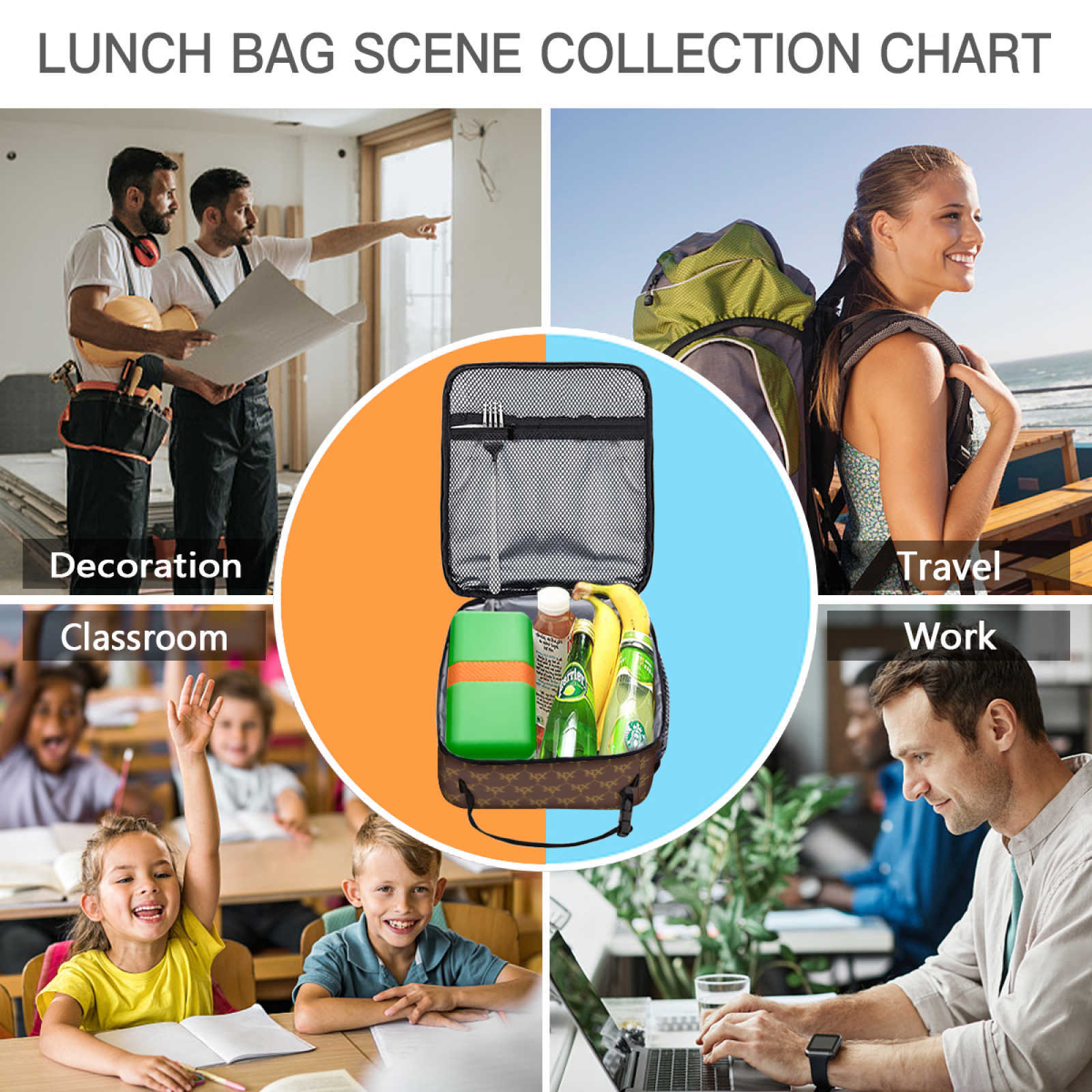 NXY Portable Portable Insulated LUNCH BAG Tote Bag Lunch Bag Office Worker Lunch Box Insulation Bag Handbag Insulation Bag Student