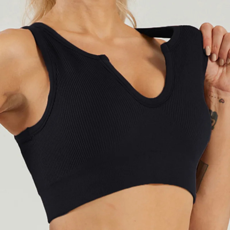 Seamless Sports Bra Woman Fitness Yoga Running Vest Push Up Crop Top Padded Underwear Female Cropped Shockproof Tank Tops 250106