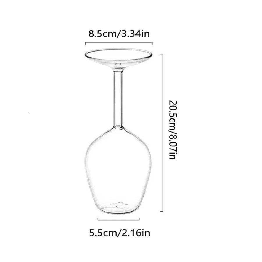Unique 1pc 13.5oz Inverted Wine GlassIdeal for Spirits Cocktails Home Bar and Restaurant Enhance Your Beverage Experience 250106