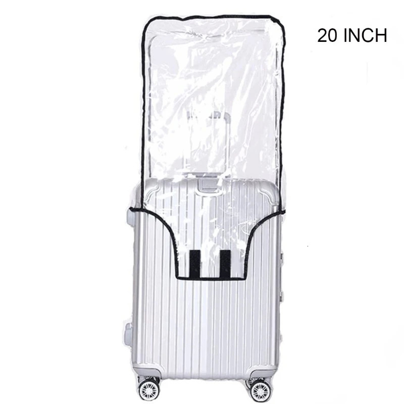 Clear PVC Suitcase Cover Protectors 18 20 22 24 26 28 30 Inch PVC Transparent Travel Luggage Protector for Carry on 250103