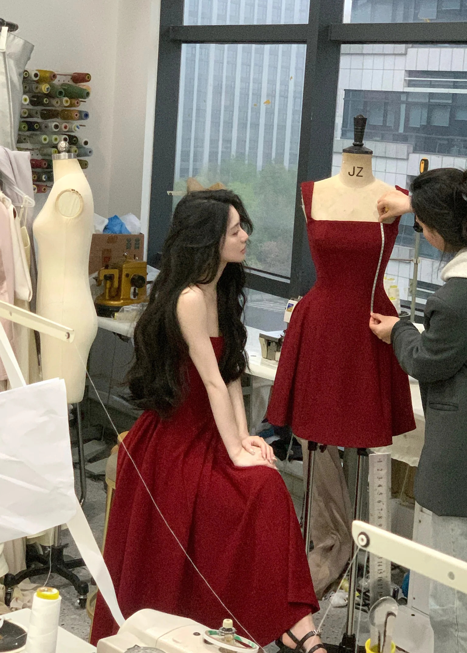 Even Party Red Dres Casual Elegant Clothing Dress Korea Fashioon Summer 2024 Sleeveless Strap Mini Female 250103