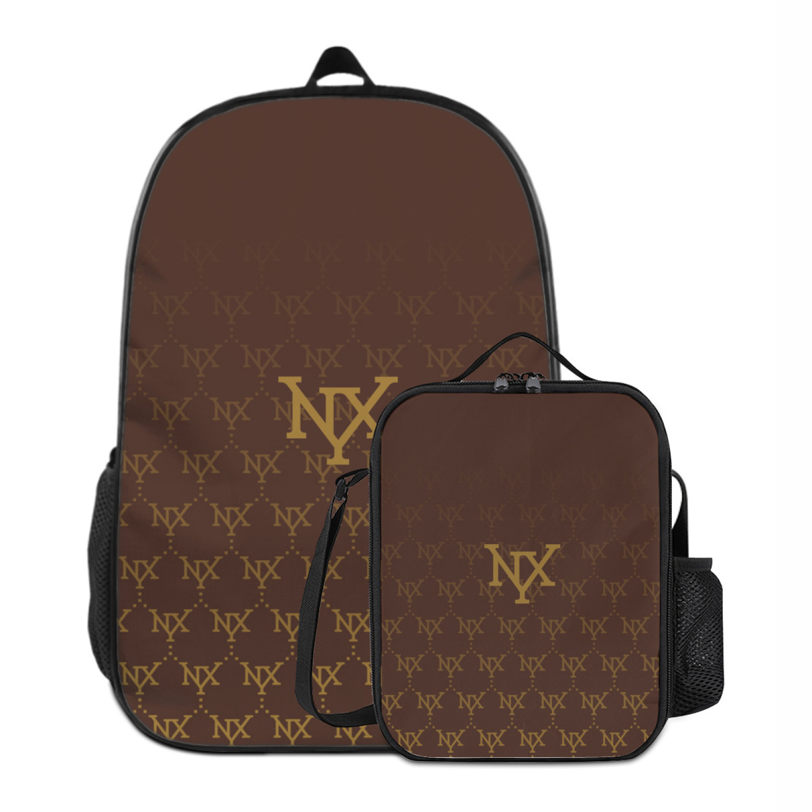 NXY 2-piece suit school bags backpack designer bag women Denim backpacks bookbags womens fashion all-match simplicity back packs with insulated lunch 