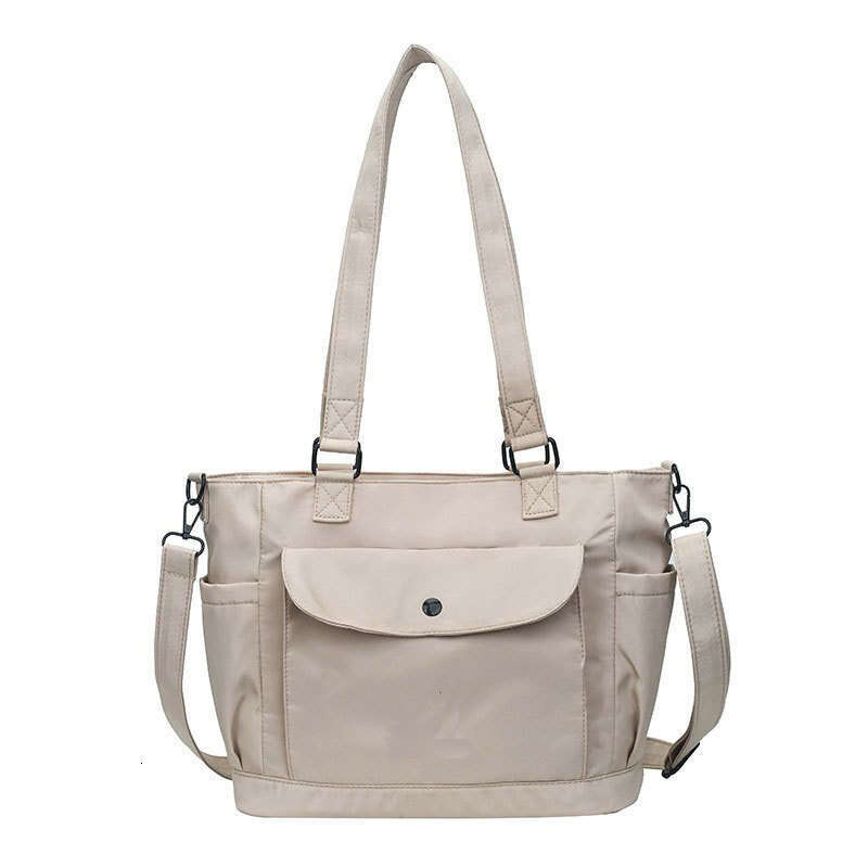 Large Capacity New Foreign Trade Women's Korean Version Fashionable Hand-Held Shoulder Crossbody Simple Large Nylon Tote Bag
